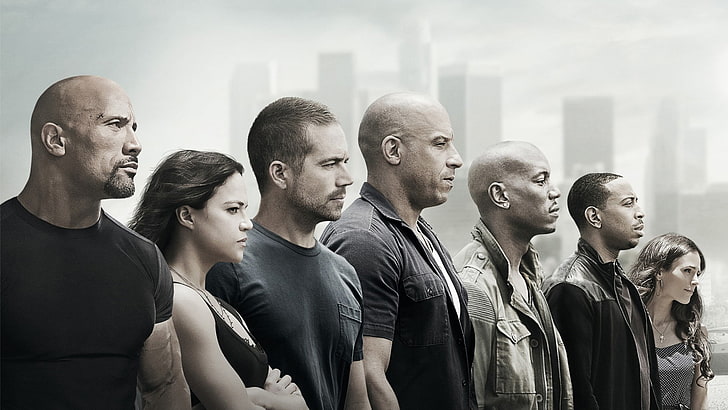 Poster Fast and Furious 7, Fast and Furious, film, Wallpaper HD