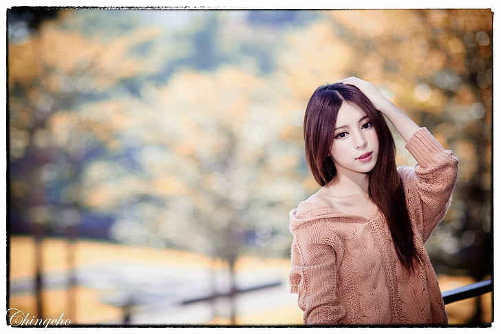 Models, Zhang Qi Jun, Asian, Bokeh, Girl, Julie Chang, Taiwan, Taiwanese, HD wallpaper