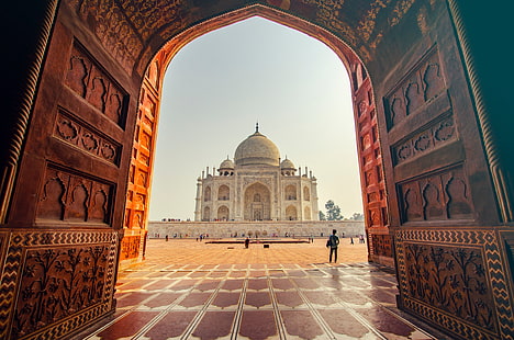 Monumentos, Taj Mahal, Arquitectura, India, Fondo de pantalla HD HD wallpaper