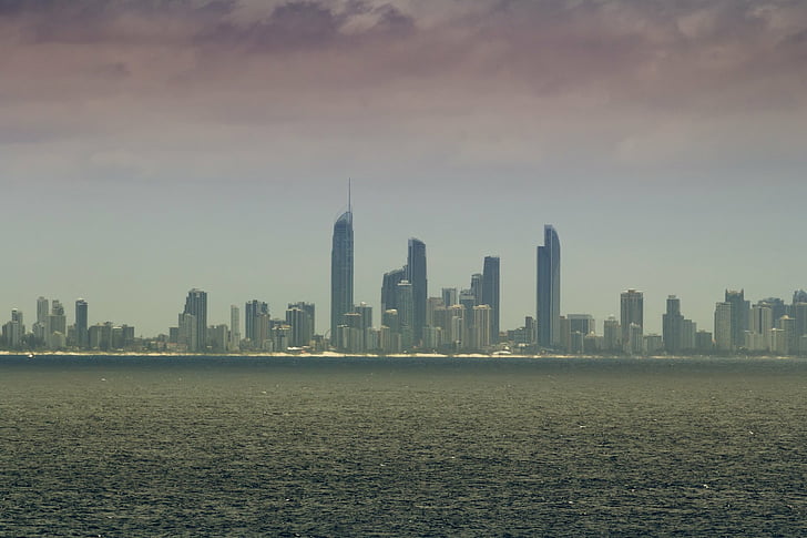 Cities, Gold Coast, Australia, Queensland, Rainbow Bay, Skyline, HD wallpaper