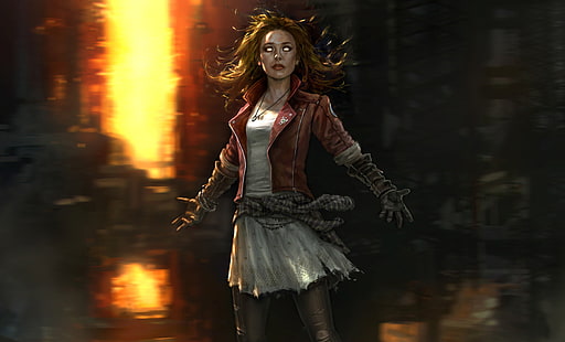 ผู้หญิงฝ้ากระ Scarlet Witch, วอลล์เปเปอร์ HD HD wallpaper