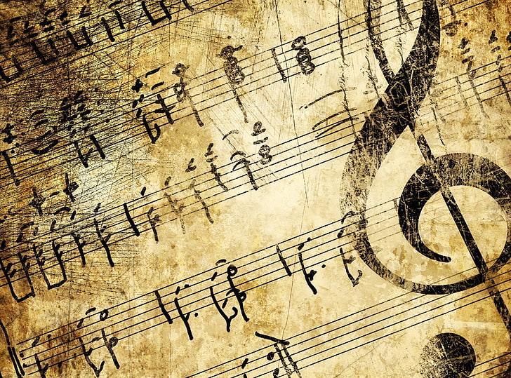 Vintage Music Sheets, music notes wallpaper, Vintage, Music, sheets, HD wallpaper