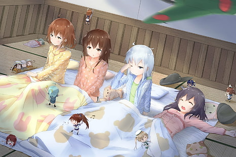 Anime, Kantai Koleksiyonu, Akatsuki (KanColle), Hibiki (Kancolle), Ikazuchi (Kancolle), Inazuma (Kancolle), HD masaüstü duvar kağıdı HD wallpaper