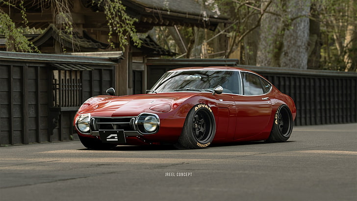 car, red cars, vehicle, Toyota, Toyota 2000GT, HD wallpaper