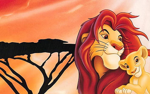 Mufasa Och Simba The Lion King Tecknat Film Disney Hd Bakgrund För Mobiltelefoner Tablett Och Pc 1920 × 1200, HD tapet HD wallpaper