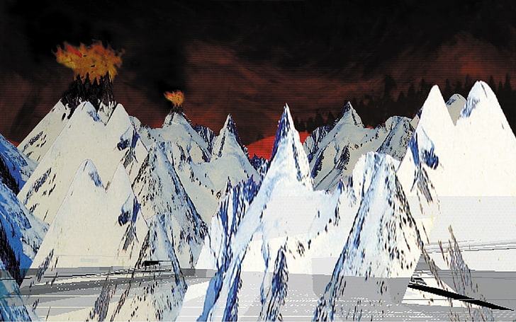 pintura abstrata, garoto A, Radiohead, HD papel de parede
