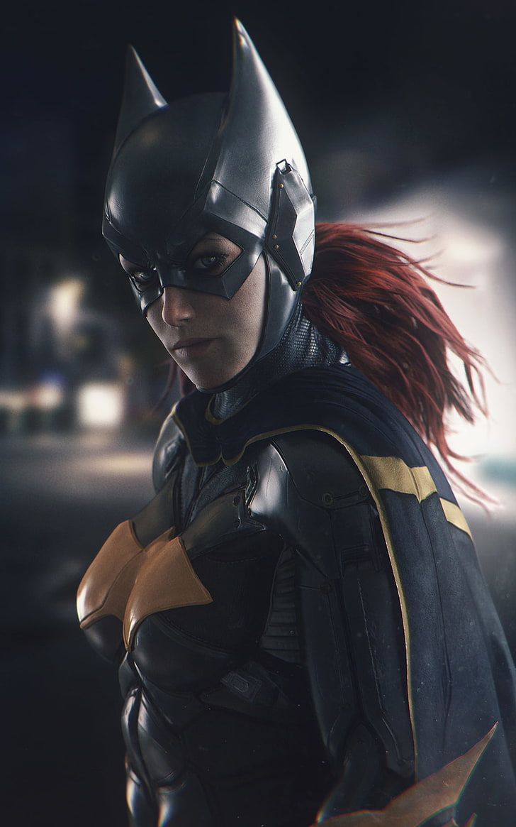 Batgirl, DC Comics, karya seni, tampilan potret, Batman, Batman: Arkham Knight, Wallpaper HD, wallpaper seluler