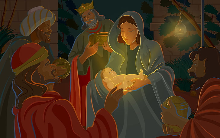 キリスト降誕の図HD壁紙無料ダウンロード