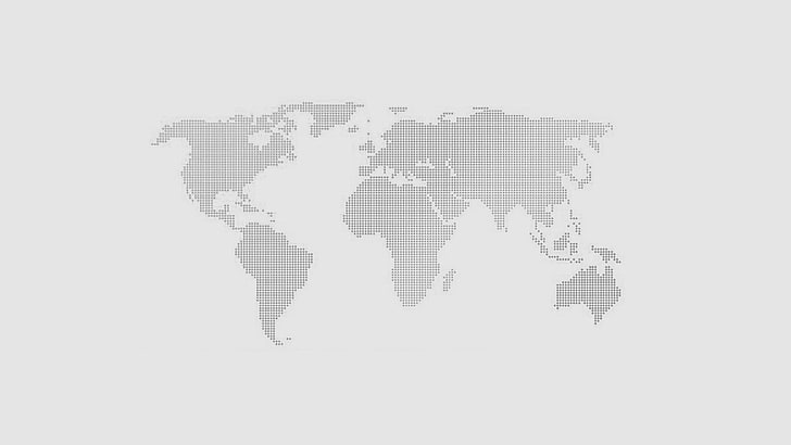 карта мира, темно-серый арт, серый, мир, карта, круто, HD обои