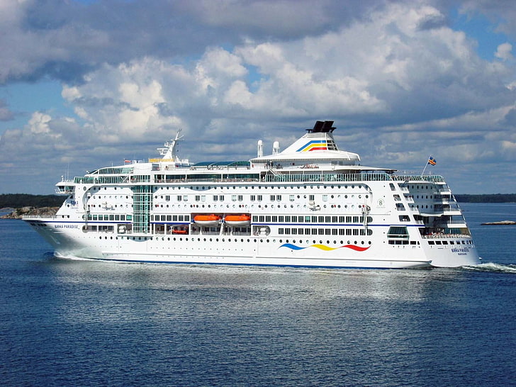 cruise ship, Birka Paradise, vehicle, ship, HD wallpaper
