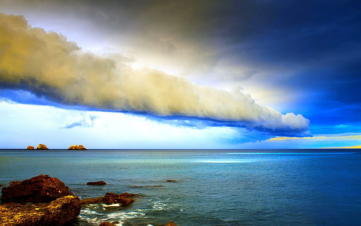 Awan Tebal, batu, awan, awan, alam, dan bentang alam, Wallpaper HD