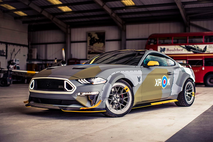 2018 년 4K, Ford Eagle Squadron Mustang GT, HD 배경 화면