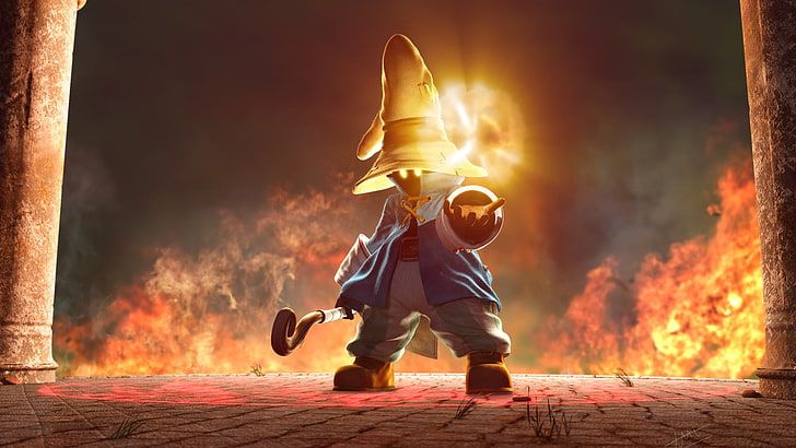 illustrazione del personaggio del gioco, Final Fantasy, Final Fantasy IX, Vivi, arte digitale, grafica, videogiochi, Sfondo HD