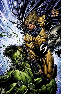 The Incredible Hulk vs Shazam, Marvel Comics, Hulk, Sentry, HD tapet HD wallpaper