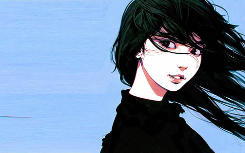 рисунок, аниме девушки, Илья Кувшинов, HD обои HD wallpaper