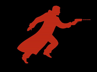 Schwarz-rotes Batman-Logo, Filme, Bladerunner, HD-Hintergrundbild HD wallpaper