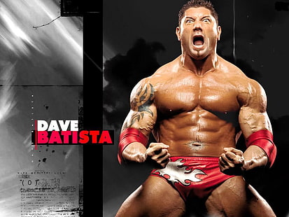 WWE Superstars Batista, Dave Batista poster, WWE,, wwe шампион, batista, wrestler, HD тапет HD wallpaper