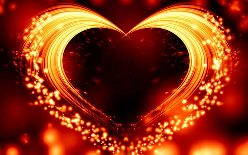 Amour ~ le feu à l'intérieur, coeur, valentines, valentine, amour, saint valentin, 3d et abstrait, Fond d'écran HD HD wallpaper