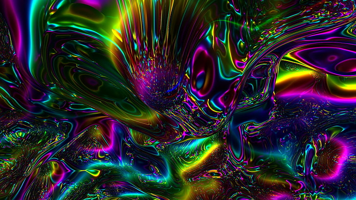 trippy, psychedelic, colorful, HD wallpaper