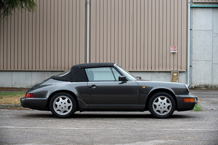 (964), 1989, 911, Cabriolet, Carrera-4, Cars, Porsche, HD-Hintergrundbild