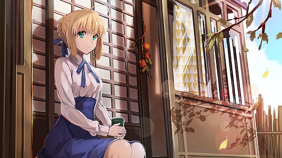 Sabre, Fate Series, Fate / Stay Night, Anime Girls, HD-Hintergrundbild HD wallpaper