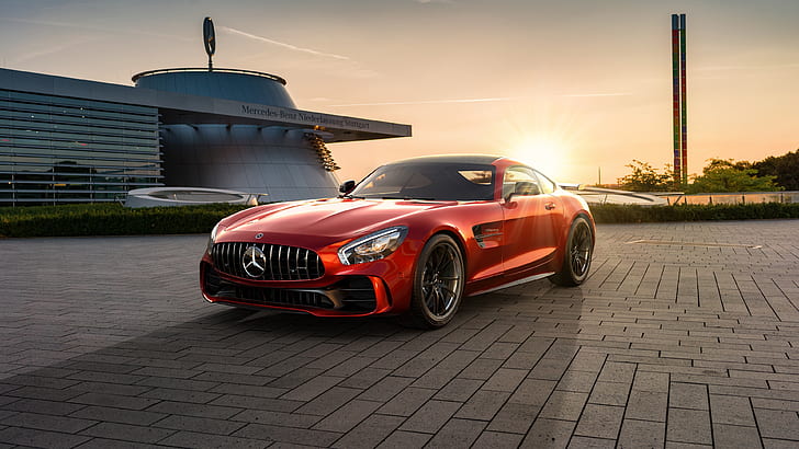 Mercedes-Benz, Mercedes-AMG GT R, samochód, samochód czerwony, samochód sportowy, supersamochód, pojazd, Tapety HD