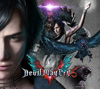 Devil May Cry 5, Devil May Cry, วิดีโอเกม, Capcom, Video Game Art, วอลล์เปเปอร์ HD HD wallpaper