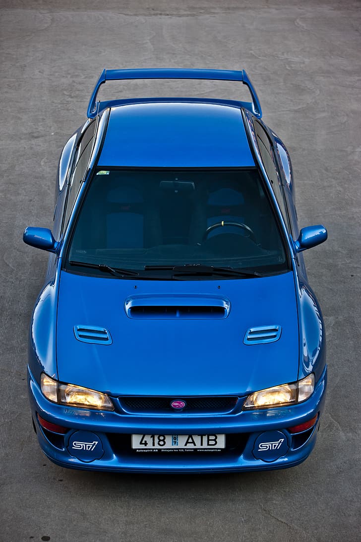 Subaru, Subaru Impreza WRX STi, vertikal, Wallpaper HD, wallpaper seluler