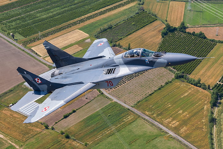 多機能戦闘機、MiG-29A、ポーランド空軍、 HDデスクトップの壁紙