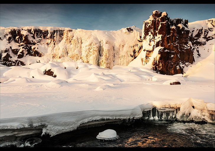 الطبيعة والثلج والماء والجليد، خلفية HD
