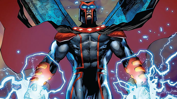 Fumetti Marvel, Magneto, vista frontale, Sfondo HD