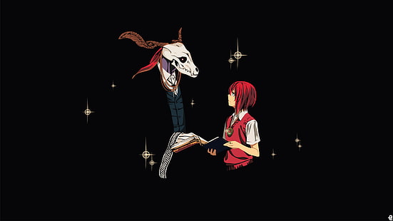 red haired anime character wallpaper, Anime, The Ancient Magus' Bride, Chise Hatori, Elias Ainsworth, Mahoutsukai no Yome, HD wallpaper HD wallpaper