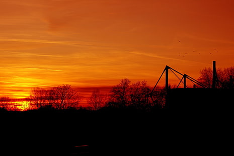 BVB ، Signal Iduna Park ، بوروسيا دورتموند ، الشمس ، السماء، خلفية HD HD wallpaper