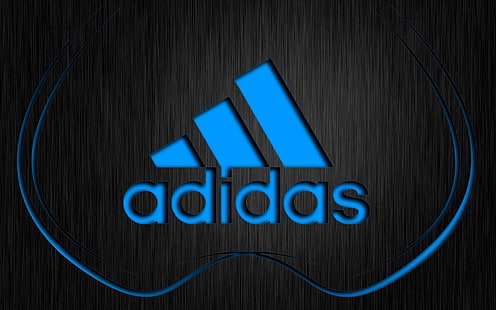 شعار أديداس الأزرق ، أديداس ، كرة القدم ، كرة ، أزرق، خلفية HD HD wallpaper