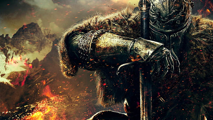 Dark Souls Sword Knight Medieval HD, видео игри, тъмно, меч, рицар, средновековие, души, HD тапет