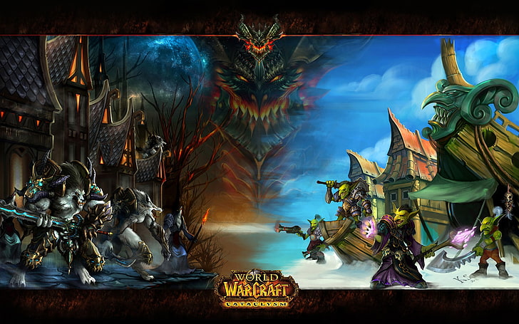 World of Warcraft, World of Warcraft: Cataclysm, Ölüm Kanadı, HD masaüstü duvar kağıdı