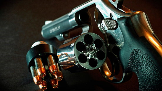 огнестрельное оружие, пистолет, револьвер, оружие, курок, пистолет, HD обои HD wallpaper