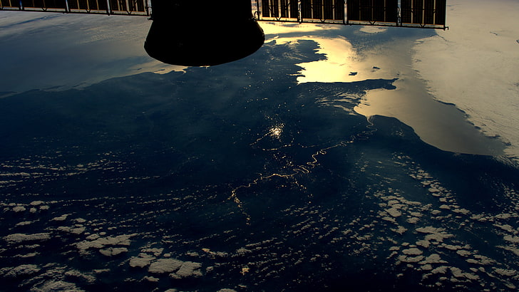 France, Seine, Earth, space, aerial view, HD wallpaper