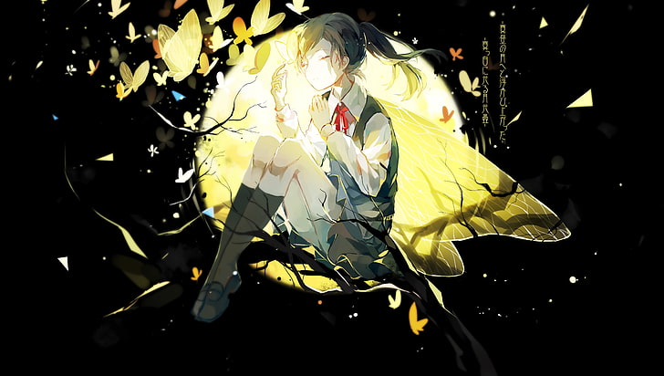 cahaya bulan, karakter asli, gadis anime, Wallpaper HD