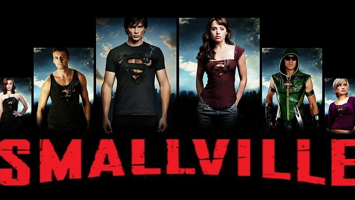 Émission de télévision, Smallville, Allison Mack, Chloé Sullivan, Clark Kent, flèche verte, Superman, Tom Welling, Fond d'écran HD