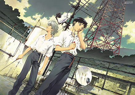 Evangelion, Neon Genesis Evangelion, Kaworu Nagisa, Shinji Ikari, HD-Hintergrundbild HD wallpaper