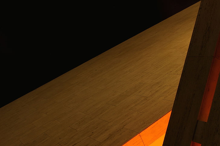 meja kayu coklat dengan kursi, kayu, abstrak, Wallpaper HD