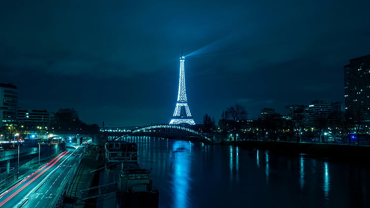 برج إيفل ، فرنسا ، باريس ، 4 ك ، 5 ك، خلفية HD