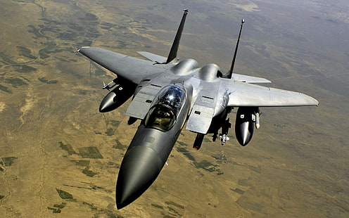軍用機、F-15イーグル、航空機、マクドネルダグラスF-15Eストライクイーグル、飛行機、軍、 HDデスクトップの壁紙 HD wallpaper