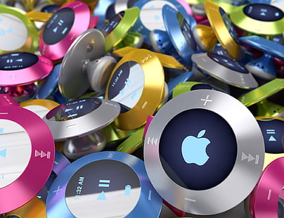 lote de MP3 player de cores sortidas, design, Apple, conceito, iPod Air, HD papel de parede HD wallpaper