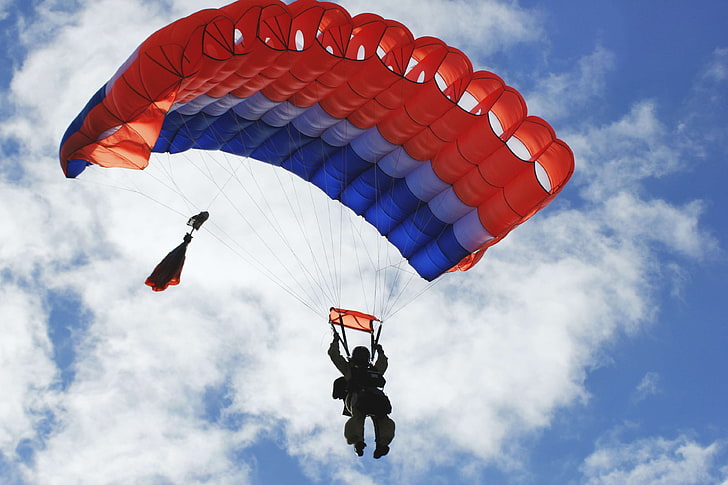 Firefighter, jumping, parachute, skydiving, smoke, smoke jumper, HD  wallpaper | Wallpaperbetter