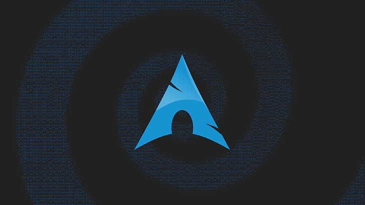 arch linux, logo, binary code, minimal, Technology, HD wallpaper