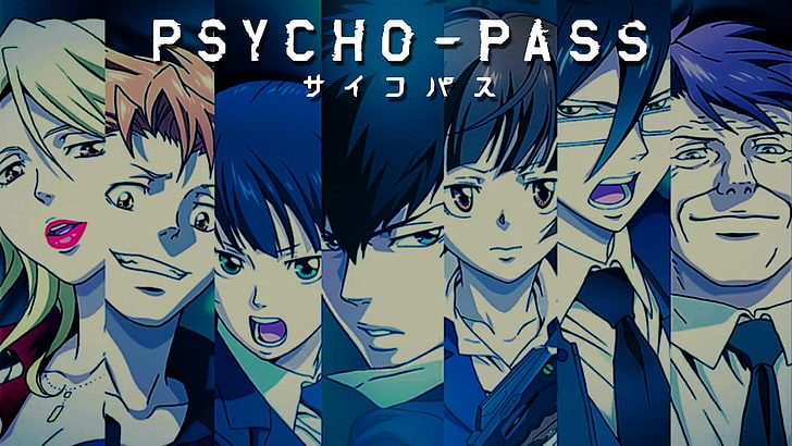 Psycho-Pass, Kougami Shinya, Tsunemori Akane, HD papel de parede