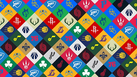 الدوري الاميركي للمحترفين ، كرة السلة ، الرياضة ، الشعار، خلفية HD HD wallpaper