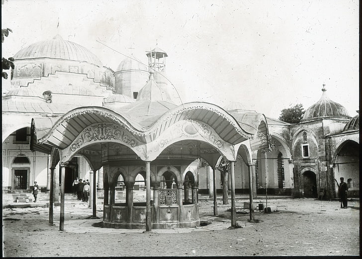 mesquita, Sokollu Camii, Lüleburgaz, fotos antigas, histórico, Turquia, HD papel de parede